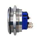 Metzler - Drucktaster 40mm - LED Ringbeleuchtung RGB - IP67 IK10 - Edelstahl - Flach - Lötkontakte