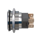 Metzler - Drucktaster 25mm - LED Symbol Power RGB - IP67 IK10 - 15A - Edelstahl - 2-polig - Flach - Lötkontakte
