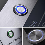 Design Klingelschild - mit Hausnummer aus Edelstahl