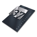Metzler Design Hausnummernschild aus Edelstahl | Steiner
