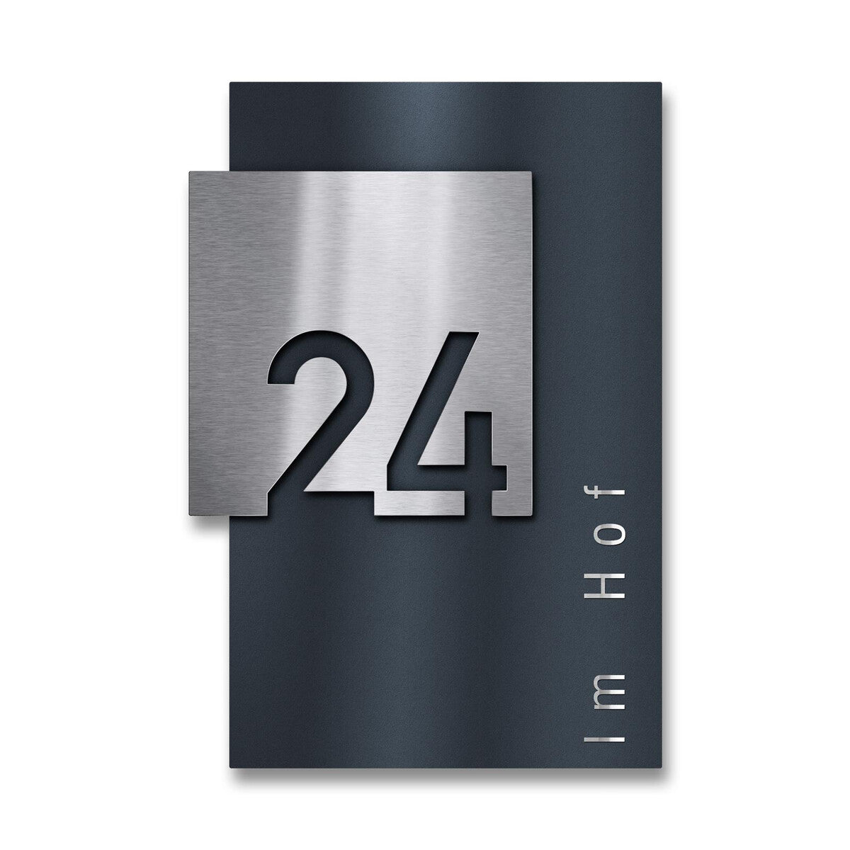 Metzler Design Hausnummernschild aus Edelstahl | Steiner