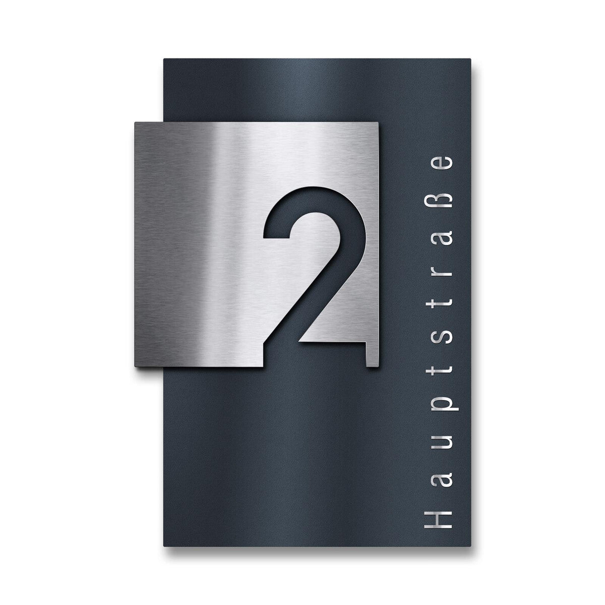 Metzler Design Hausnummernschild aus Edelstahl | Steiner