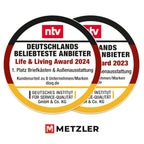 Metzler Hausnummer | Edelstahl gebürstet | Arial | Höhe 20 cm