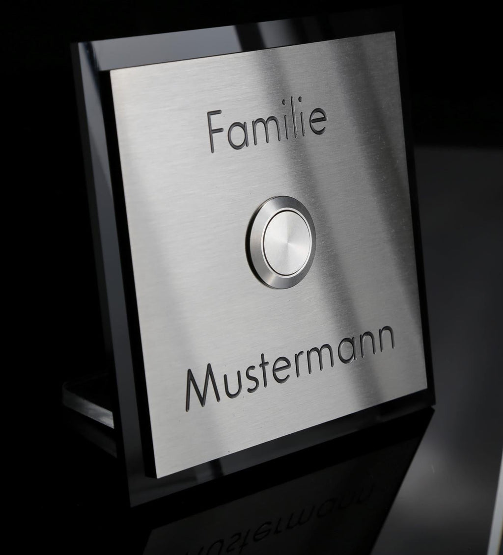 Edelstahl Klingel mit LED Klingeltaster