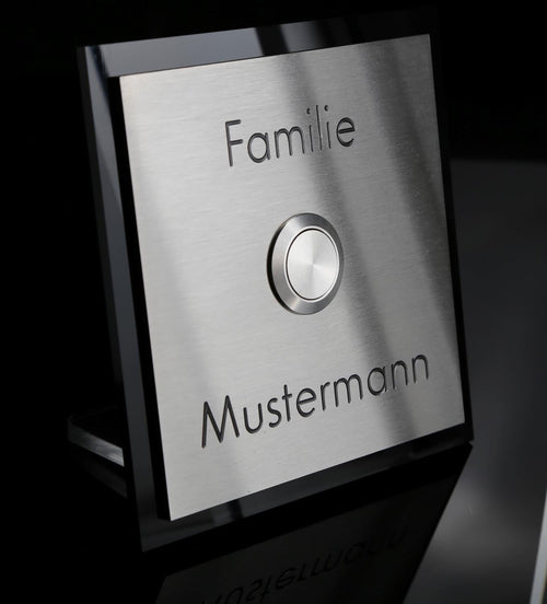 Edelstahl Klingel mit LED Klingeltaster