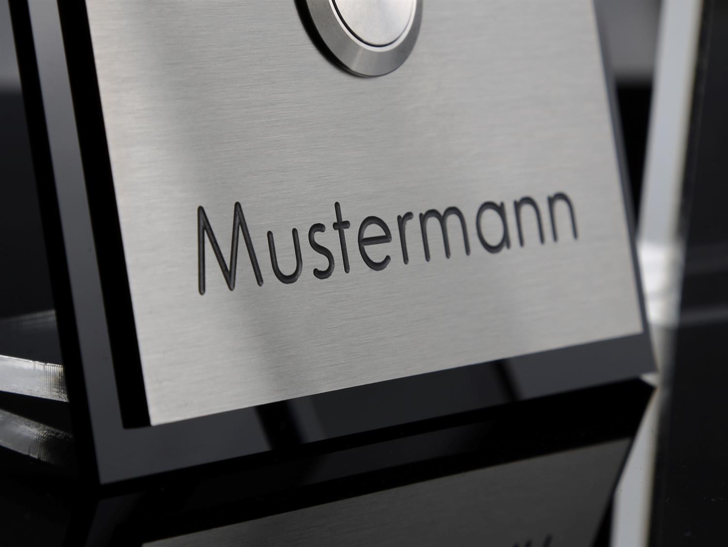 Edelstahl Klingel mit LED Klingeltaster