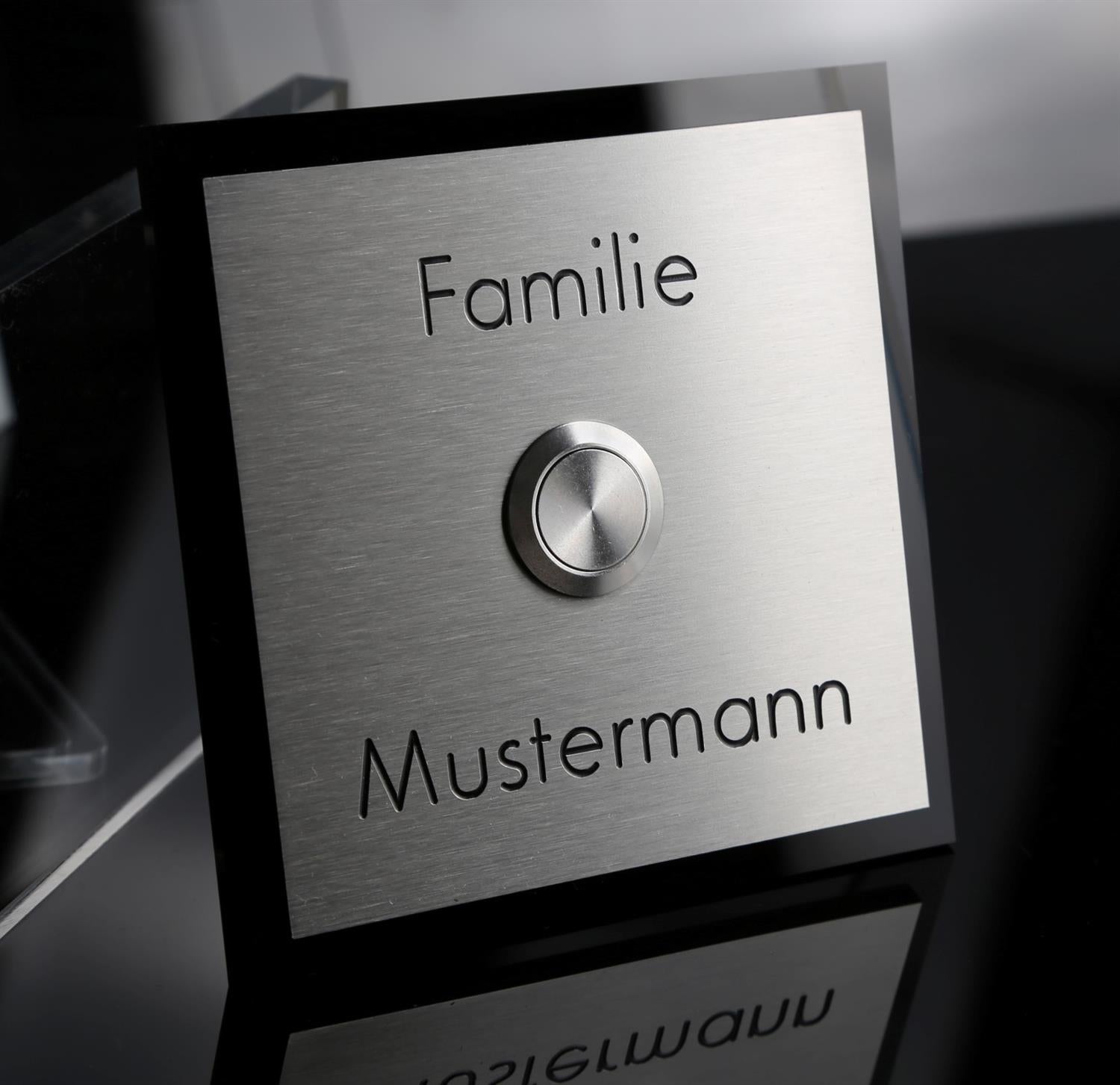 Edelstahl Klingel mit LED Klingeltaster