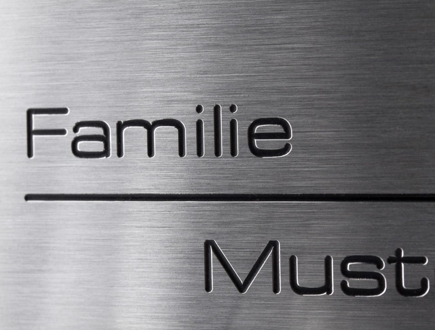 Design Klingelschild - mit Hausnummer aus Edelstahl