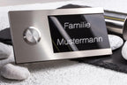 Moderne Türklingel aus Edelstahl - schwarz