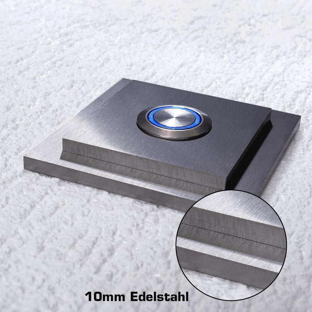 Edelstahl Türklingel mit XL LED Taster