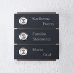 Moderne Türklingel aus Edelstahl 3 Fach