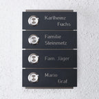Moderne Türklingel aus Edelstahl 4 Fach