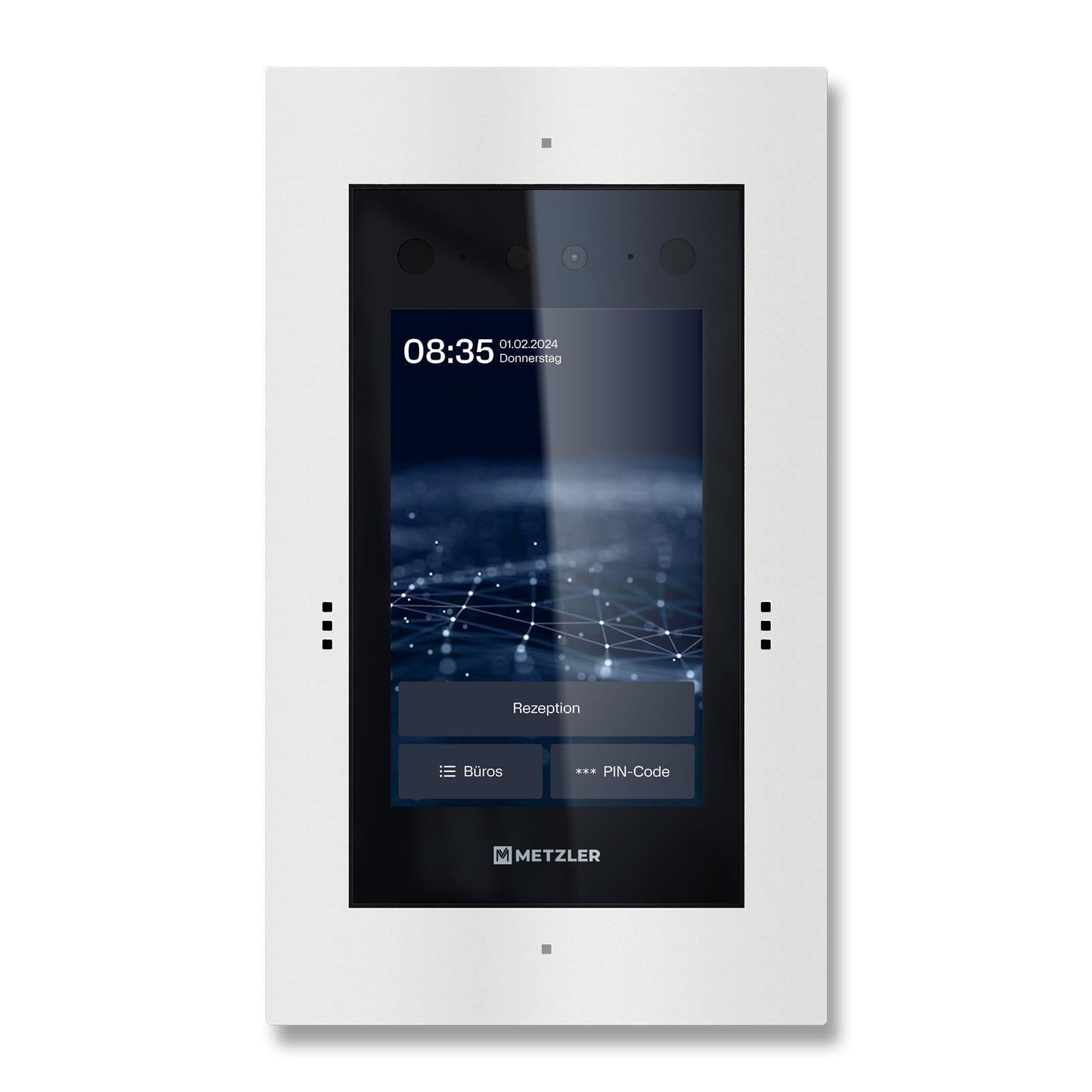 Metzler Türsprechanlage mit Kamera | Gesichtserkennung | Touch-Display | Live-HD-Video | Ein- und Mehrfamilien | SDM10X