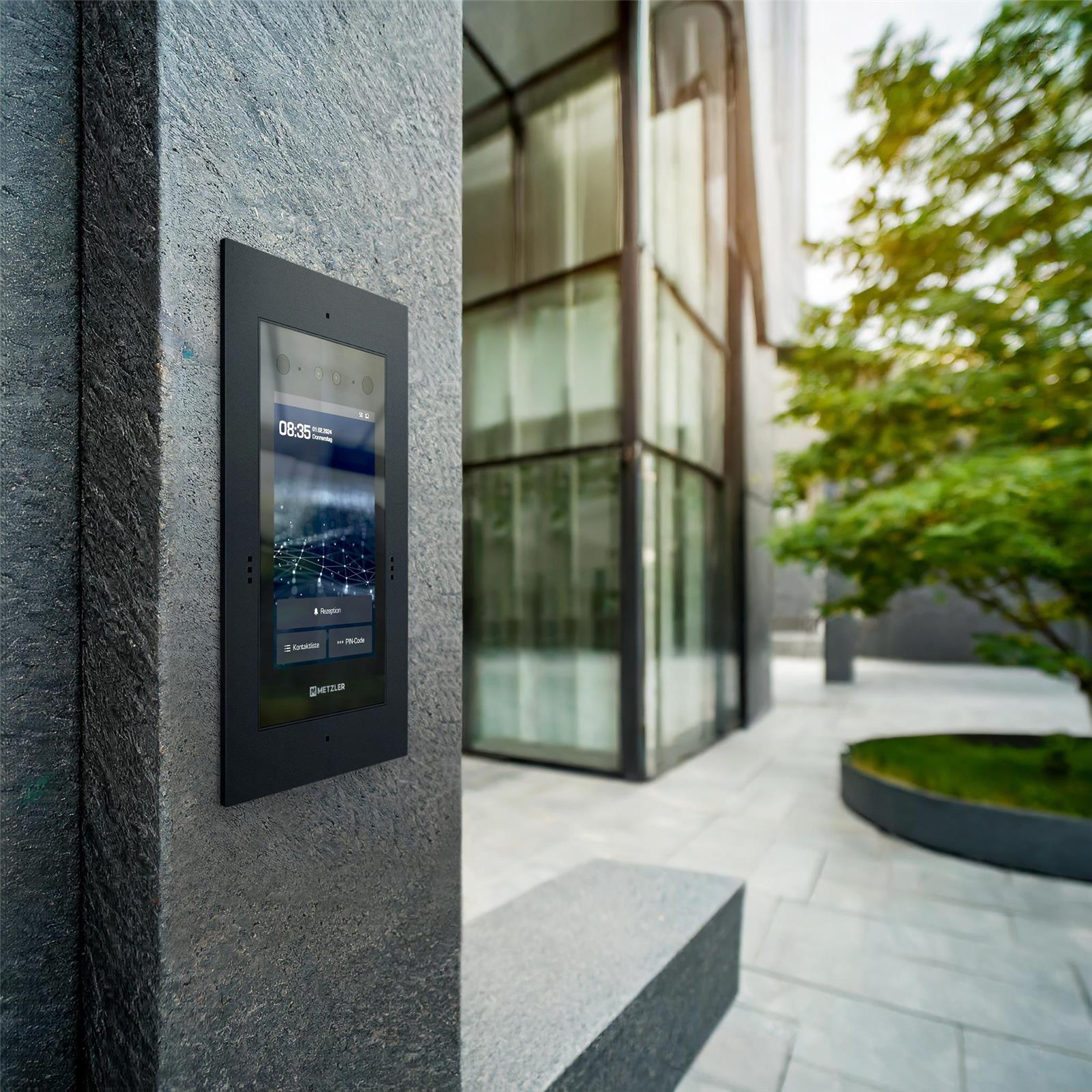 Metzler Türsprechanlage mit Kamera | Gesichtserkennung | Touch-Display | Live-HD-Video | Ein- und Mehrfamilien | SDM10X