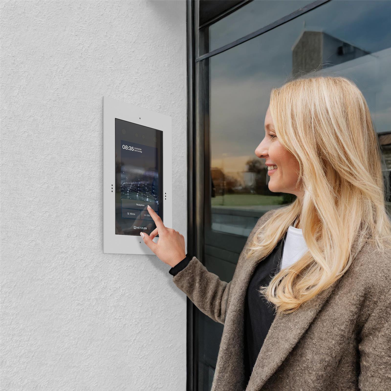 Metzler Türsprechanlage mit Kamera | Gesichtserkennung | Touch-Display | Live-HD-Video | Ein- und Mehrfamilien | SDM10X