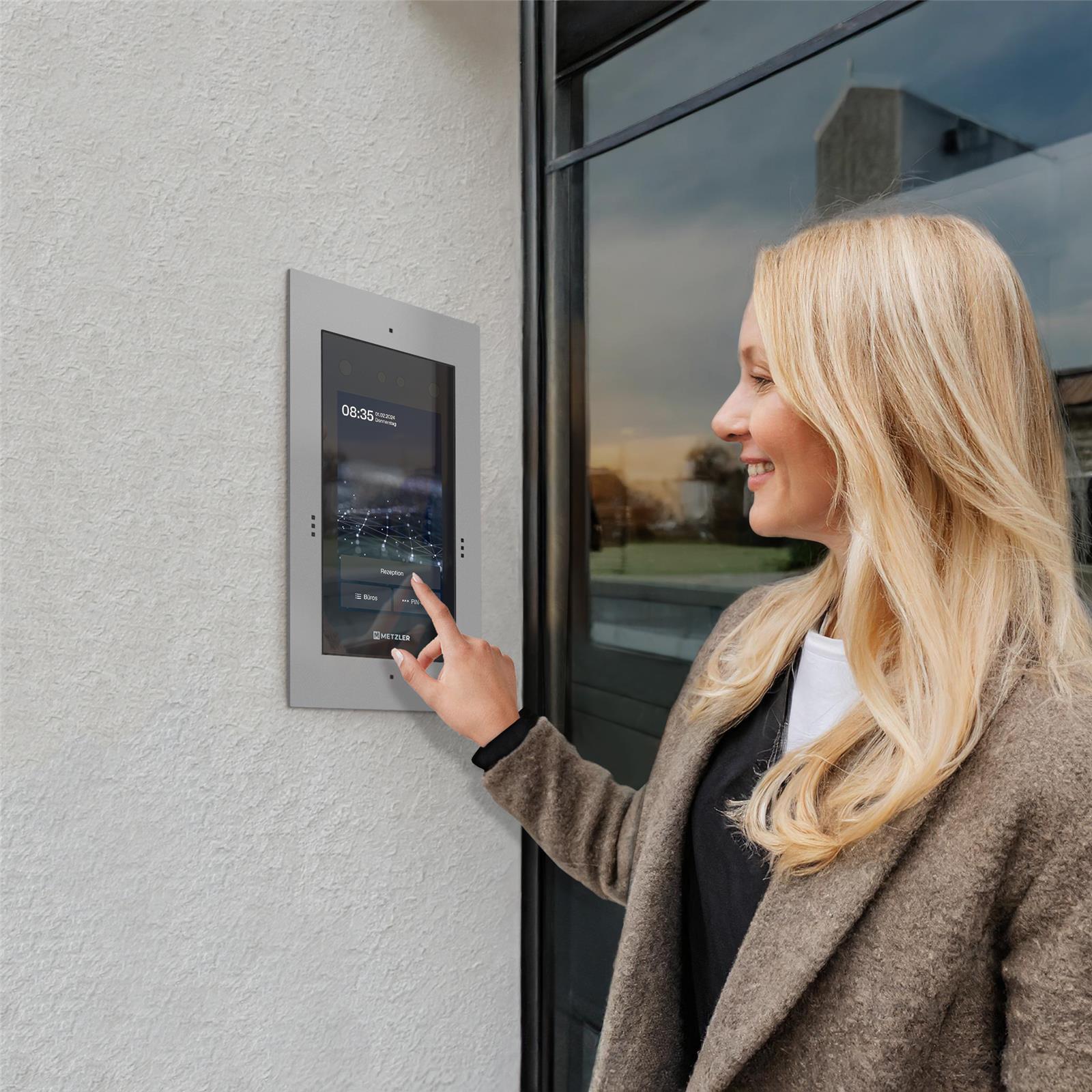 Metzler Türsprechanlage mit Kamera | Gesichtserkennung | Touch-Display | Live-HD-Video | Ein- und Mehrfamilien | SDM10X
