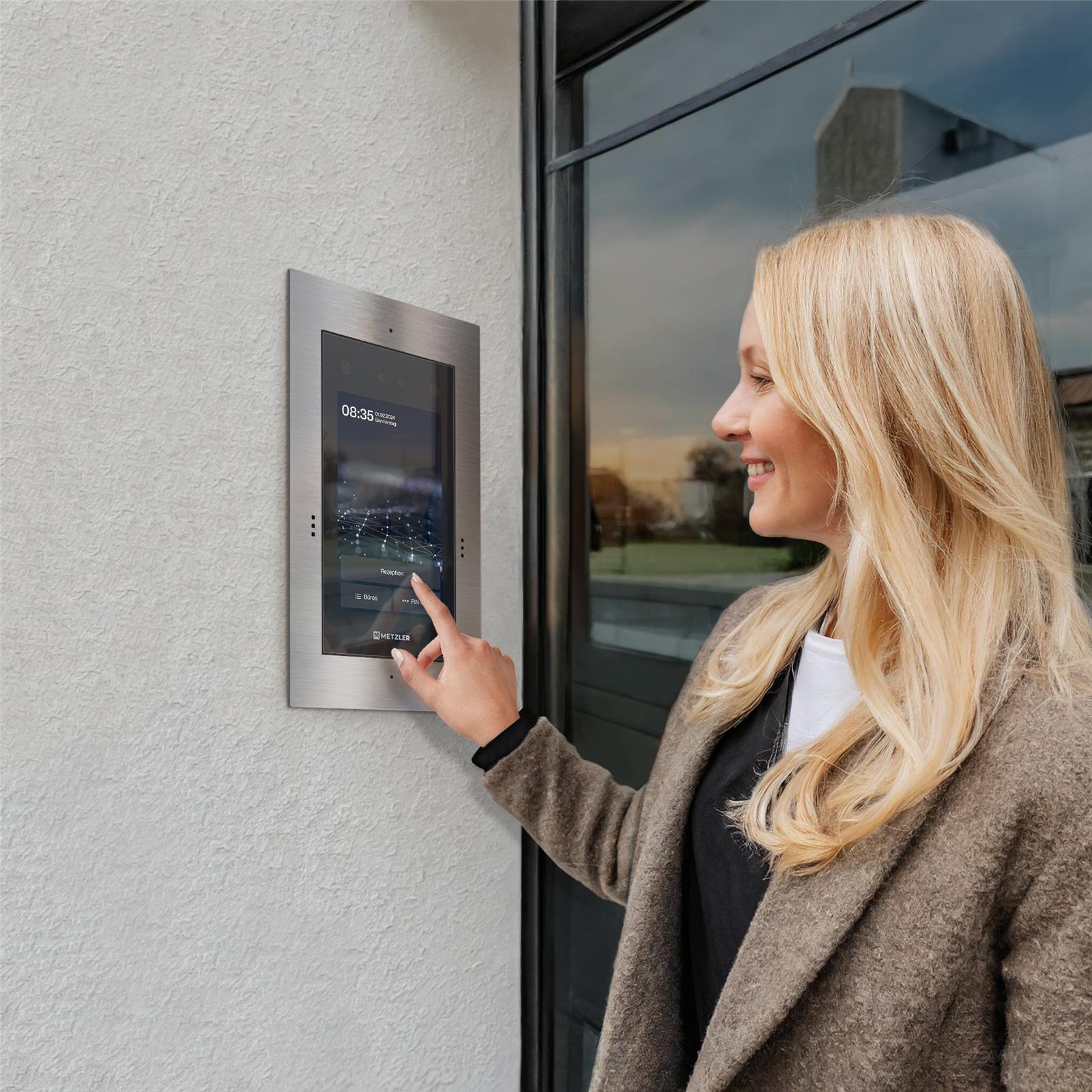 Metzler Türsprechanlage mit Kamera | Gesichtserkennung | Touch-Display | Live-HD-Video | Ein- und Mehrfamilien | SDM10X