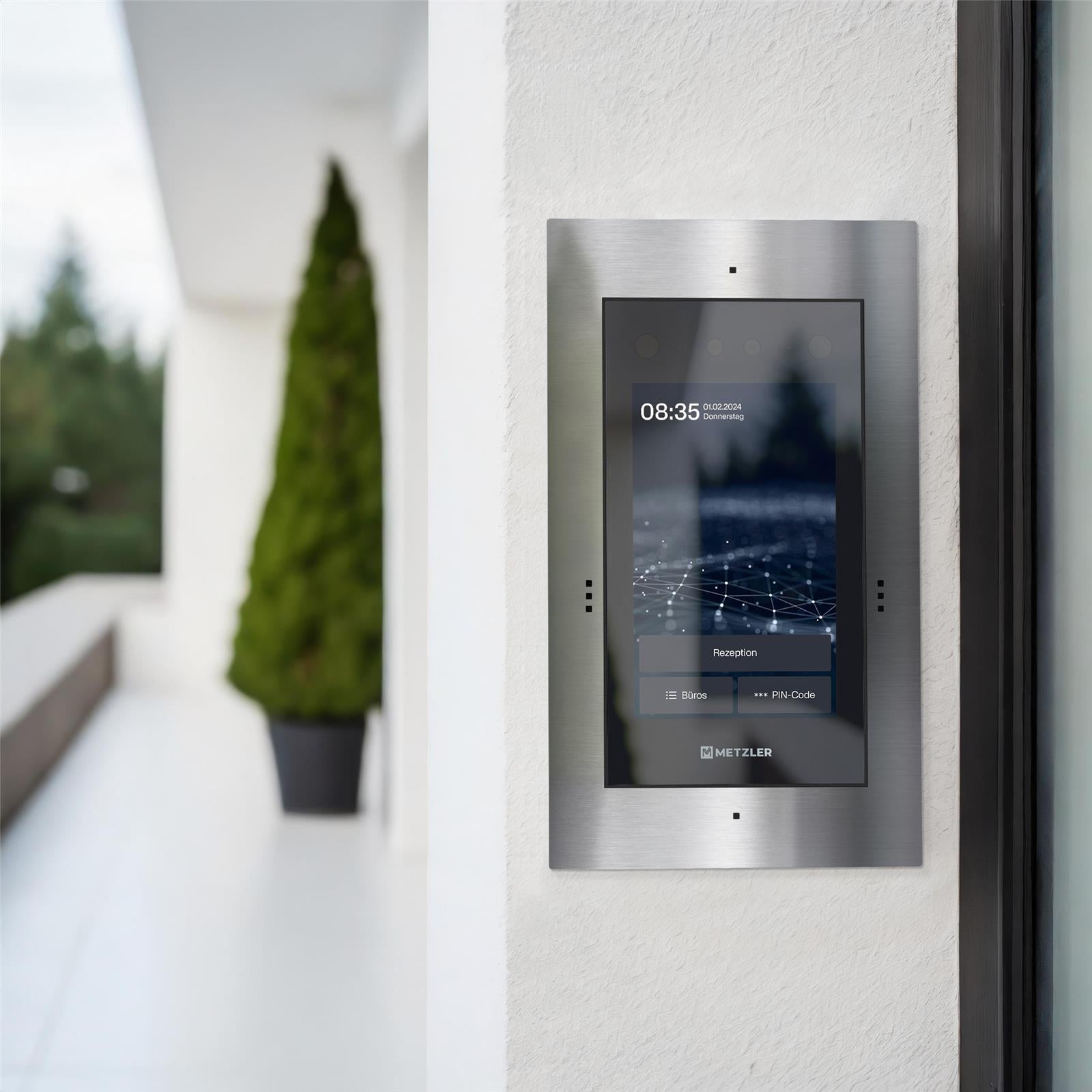 Metzler Türsprechanlage mit Kamera | Gesichtserkennung | Touch-Display | Live-HD-Video | Ein- und Mehrfamilien | SDM10X