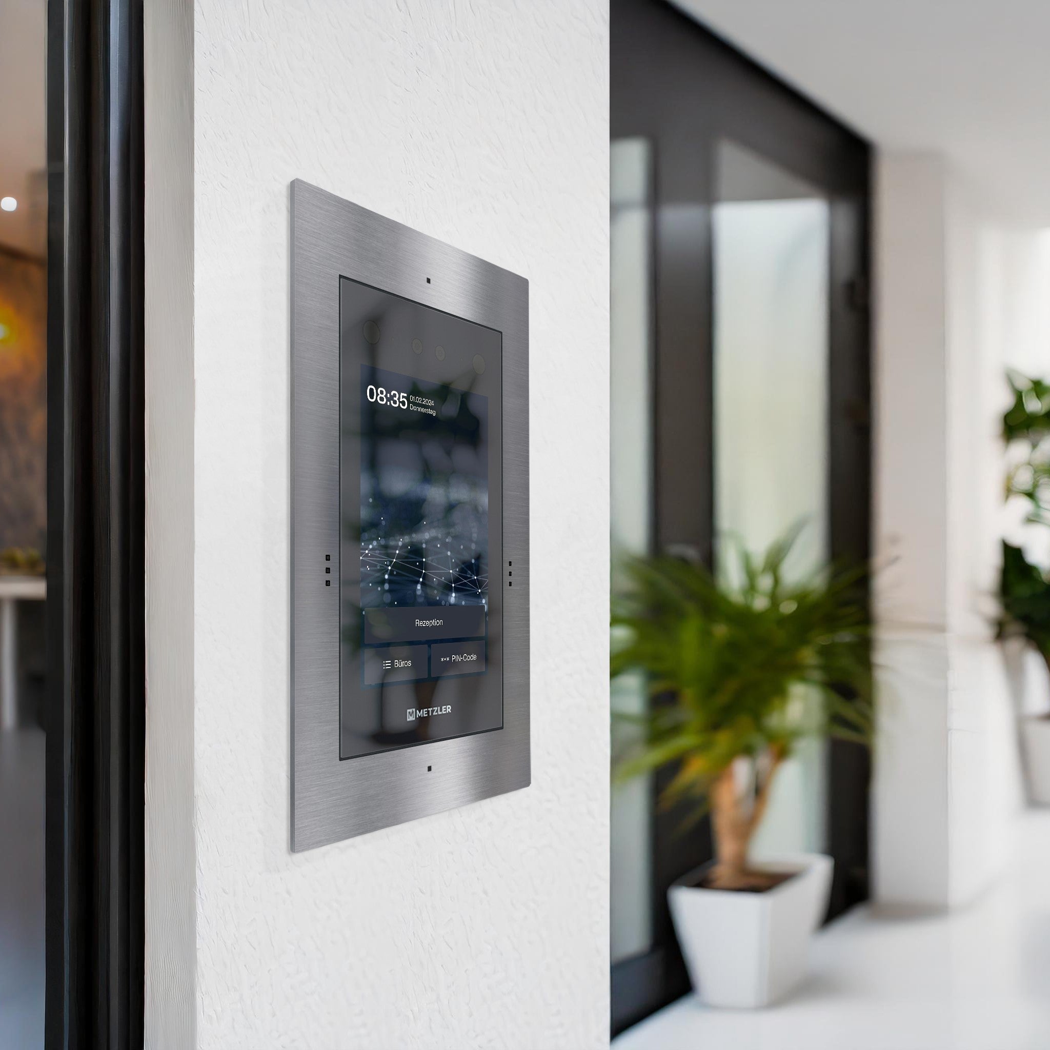 Metzler Türsprechanlage mit Kamera | Gesichtserkennung | Touch-Display | Live-HD-Video | Ein- und Mehrfamilien | SDM10X