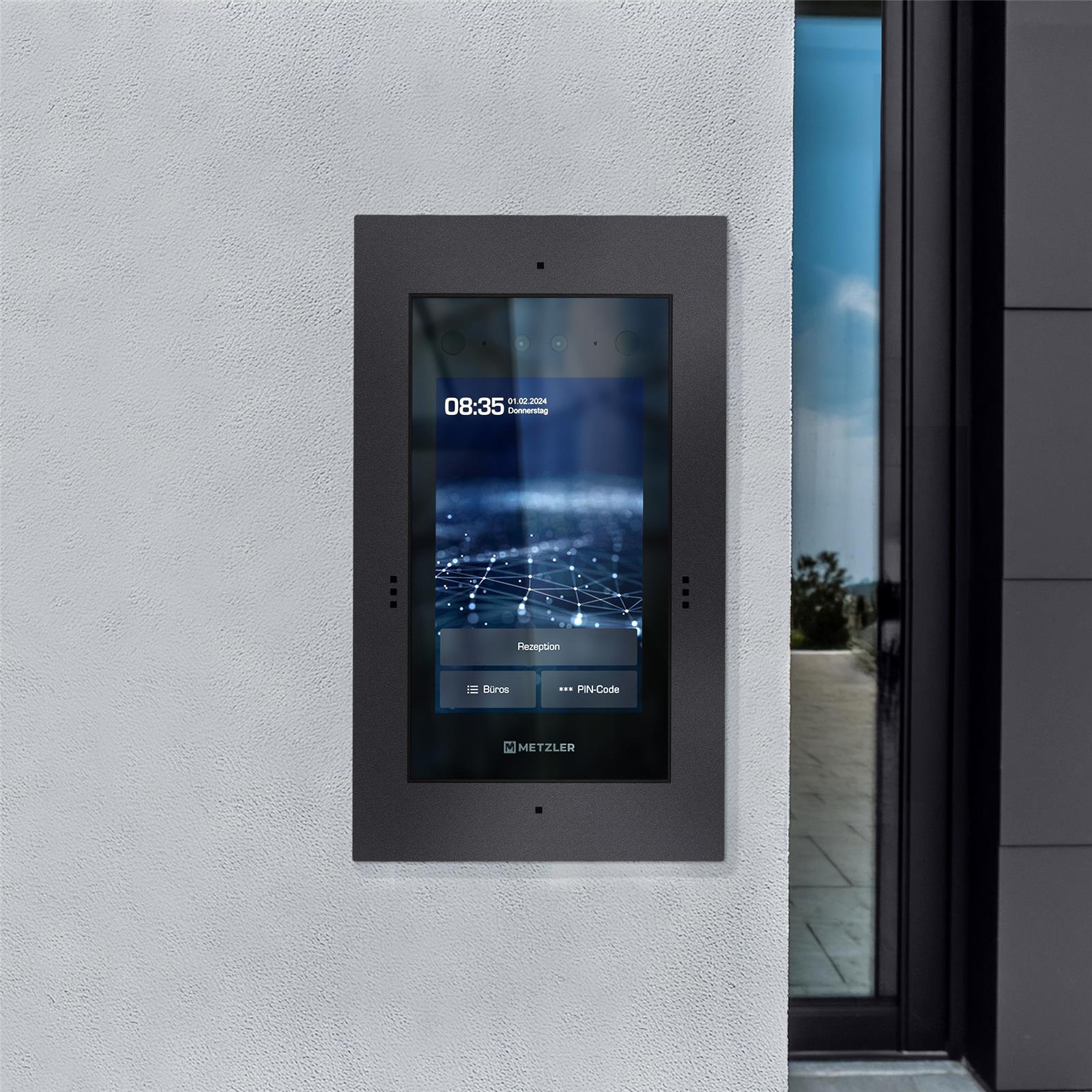 Metzler Türsprechanlage mit Kamera | Gesichtserkennung | Touch-Display | Live-HD-Video | Ein- und Mehrfamilien | SDM10X