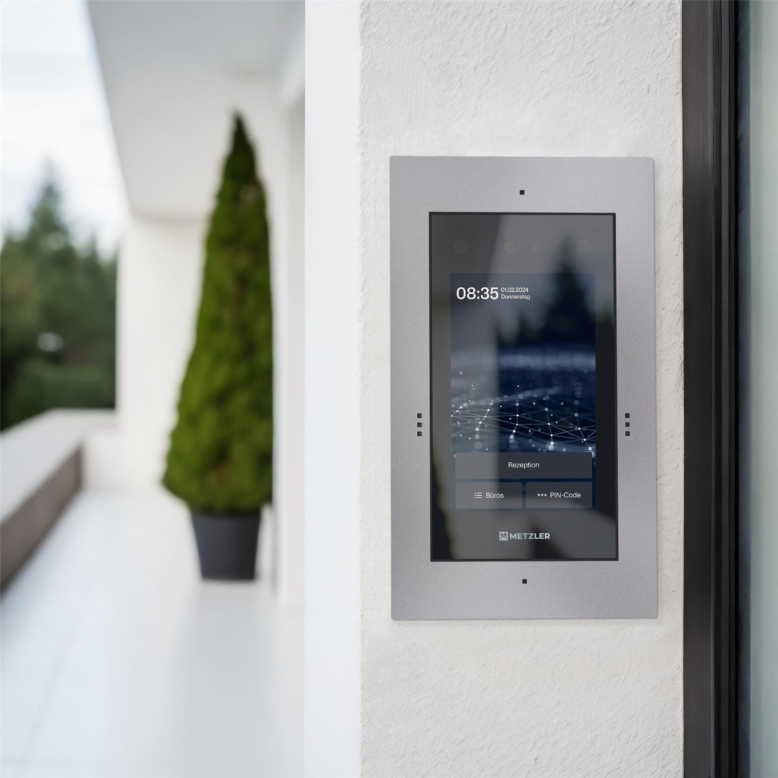 Metzler Türsprechanlage mit Kamera | Gesichtserkennung | Touch-Display | Live-HD-Video | Ein- und Mehrfamilien | SDM10X