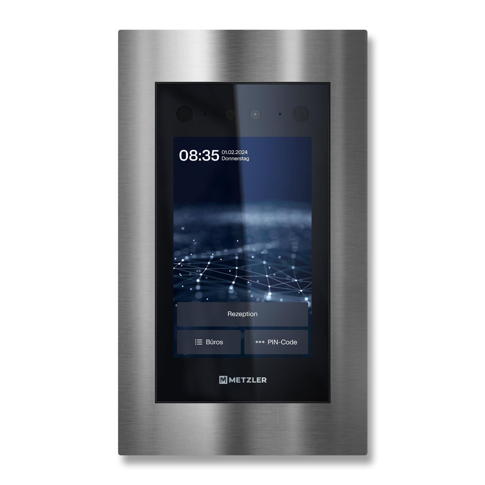 Metzler Türsprechanlage mit Kamera | Gesichtserkennung | Touch-Display | Live-HD-Video | Ein- und Mehrfamilien | SDM10X
