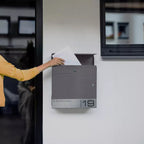 Metzler Briefkasten mit Funkklingel | personalisiert mit Gravur | Edelstahl-Namensschild | mit Zeitungsfach | Siebert