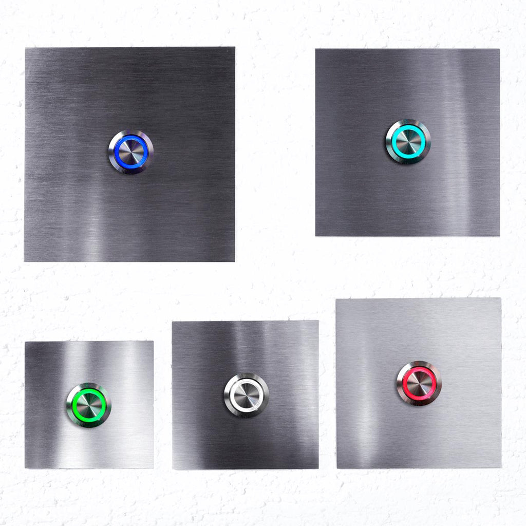 Klingelplatte Edelstahl - mit LED Taster