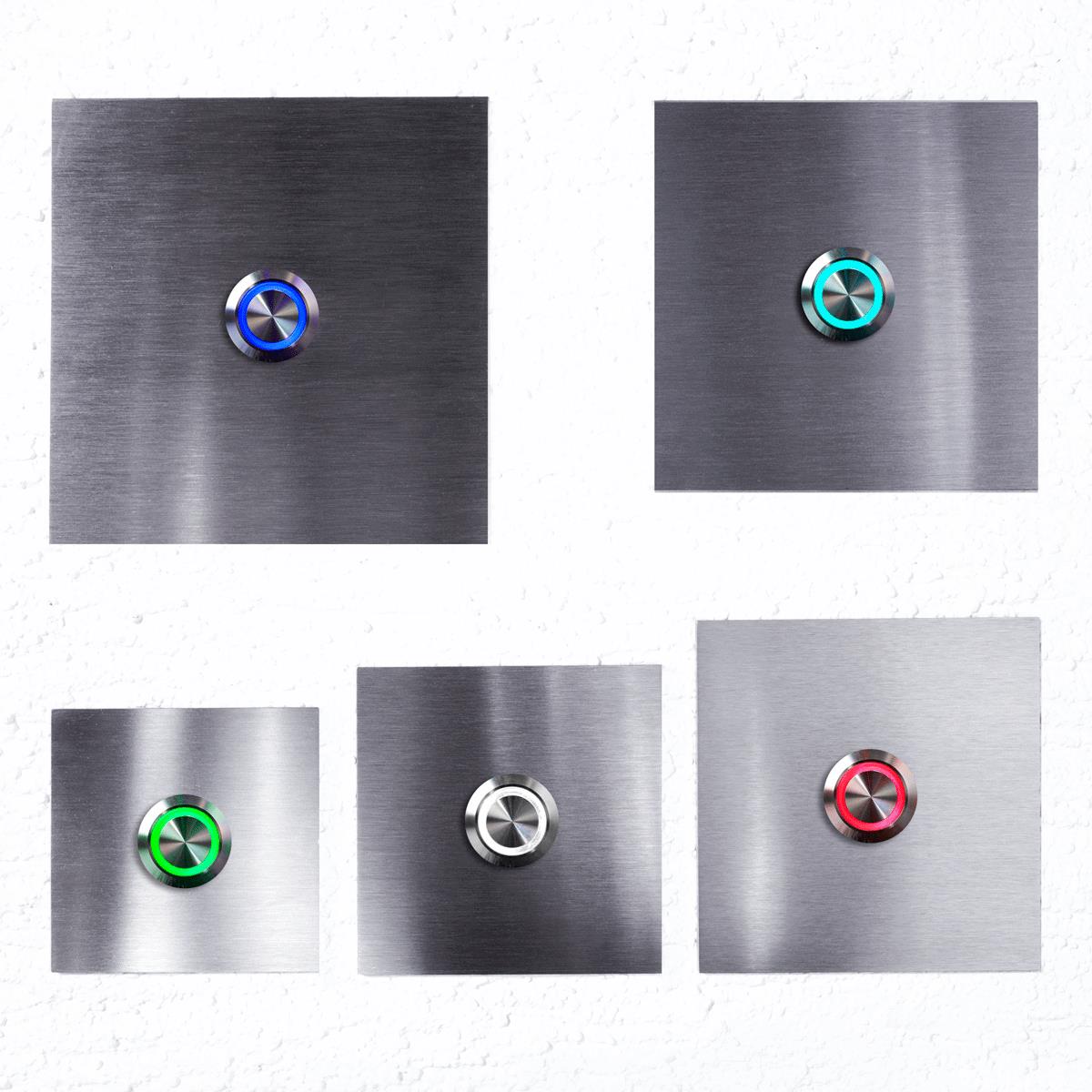 Klingelplatte Edelstahl - mit LED Taster