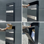 Metzler Standbriefkasten mit Zeitungsfach aus hochwertigem Stahl | Alves