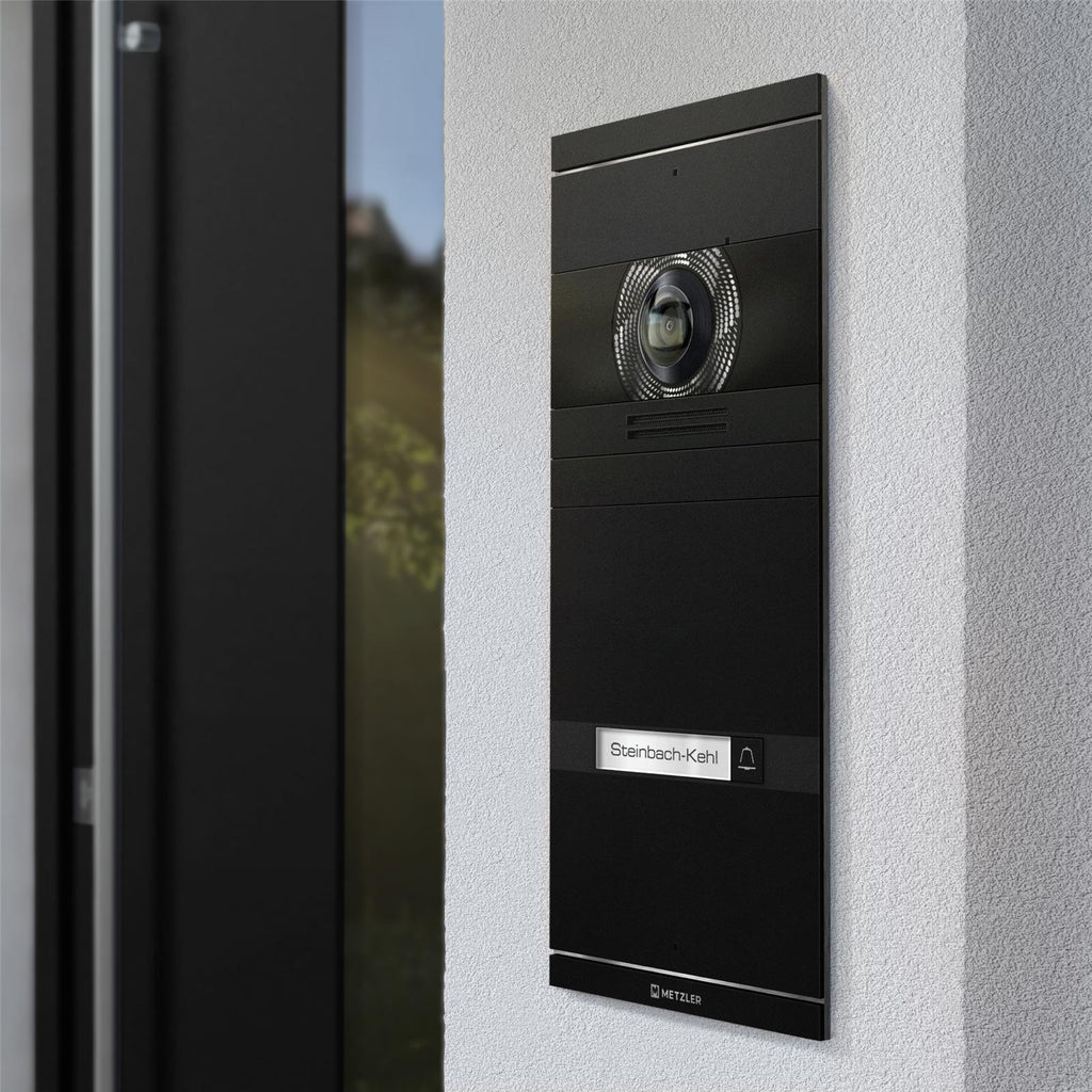 Metzler VDM10 2.0 Video-Türsprechanlage | Komplettset mit austauschbarem Namensschild | 1 Klingeltaster | Plug & Play | Neo