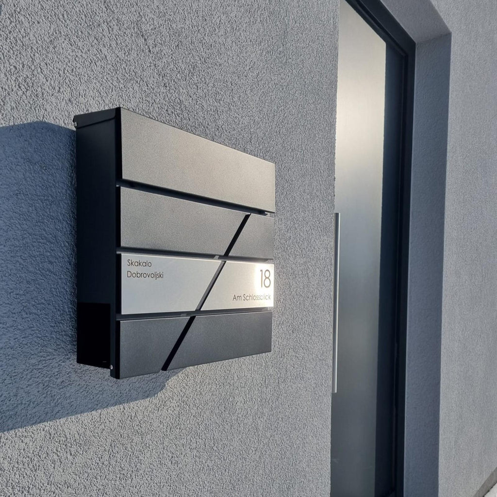 Metzler Briefkasten Design Anthrazit Edelstahl | Zeppelin