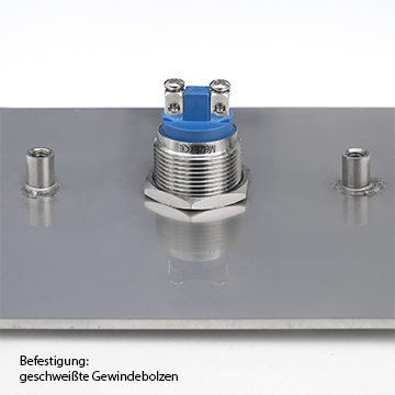 Design Klingelschild - mit Hausnummer aus Edelstahl