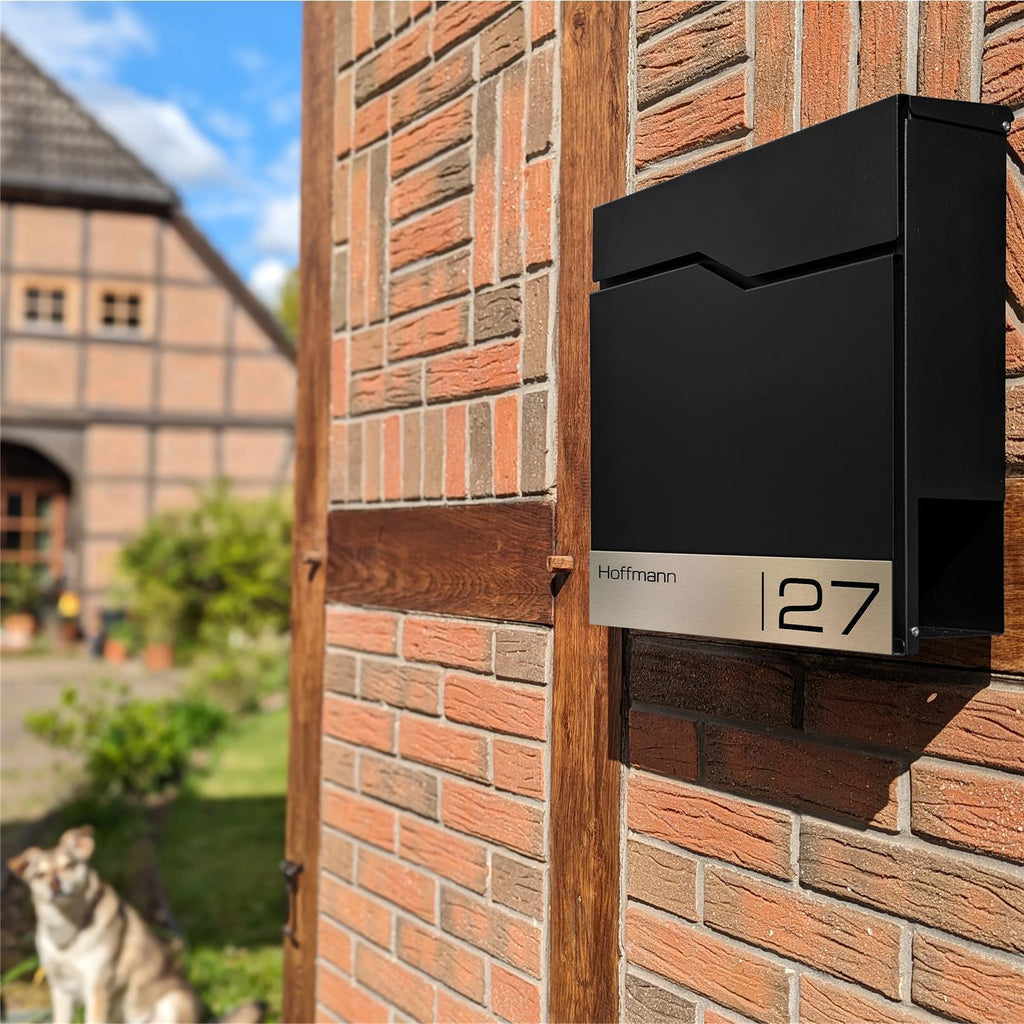 Metzler Briefkasten mit Edelstahl-Namensschild | Enno