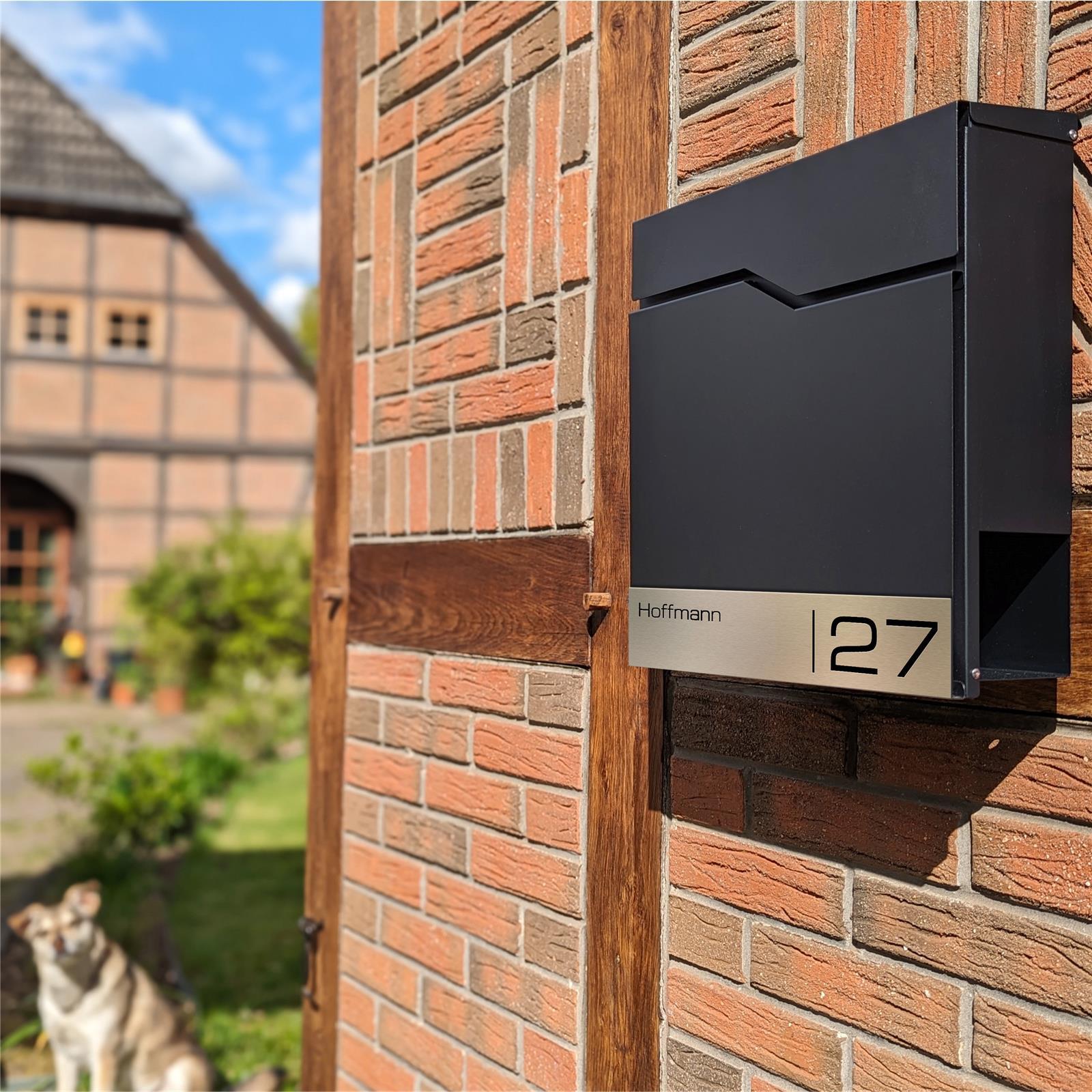 Metzler Briefkasten mit Edelstahl-Namensschild | Enno