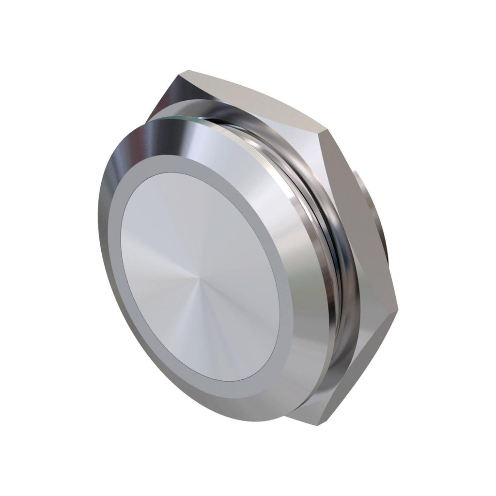 Metzler - Drucktaster 22mm - IP67 IK10 - Edelstahl - Flach -  Kabelanschluss