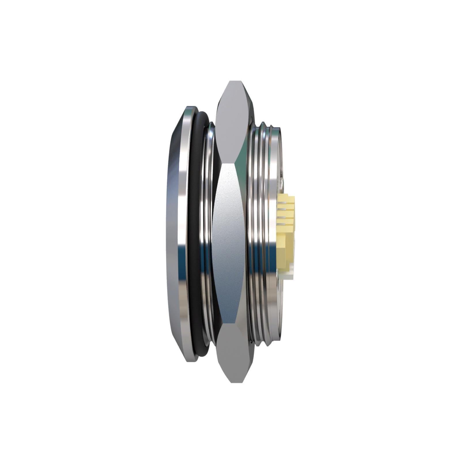 Metzler - Drucktaster 22mm - IP67 IK10 - Edelstahl - Flach -  Kabelanschluss