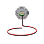 Metzler - Drucktaster 22mm - IP67 IK10 - Edelstahl - Flach -  Kabelanschluss