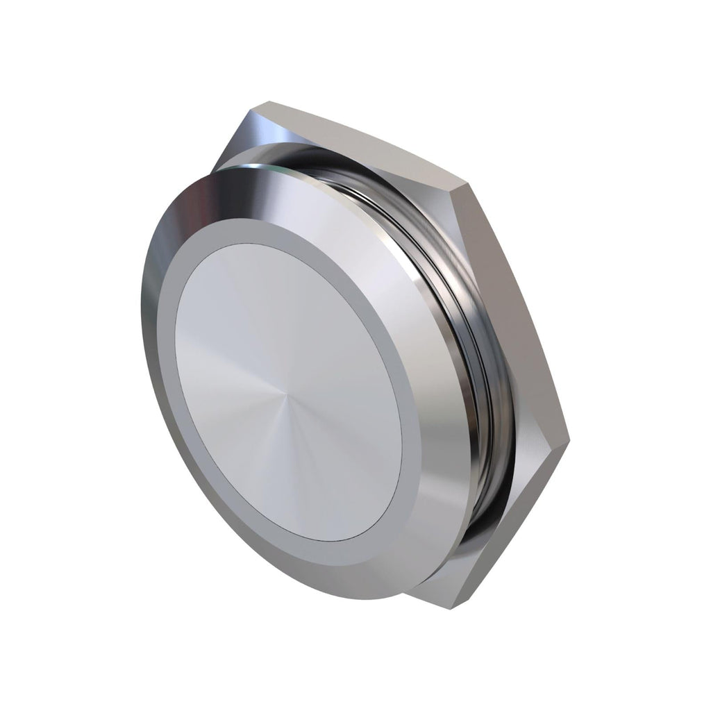 Metzler - Drucktaster 25mm - IP67 IK10 - Edelstahl - Flach -  Kabelanschluss
