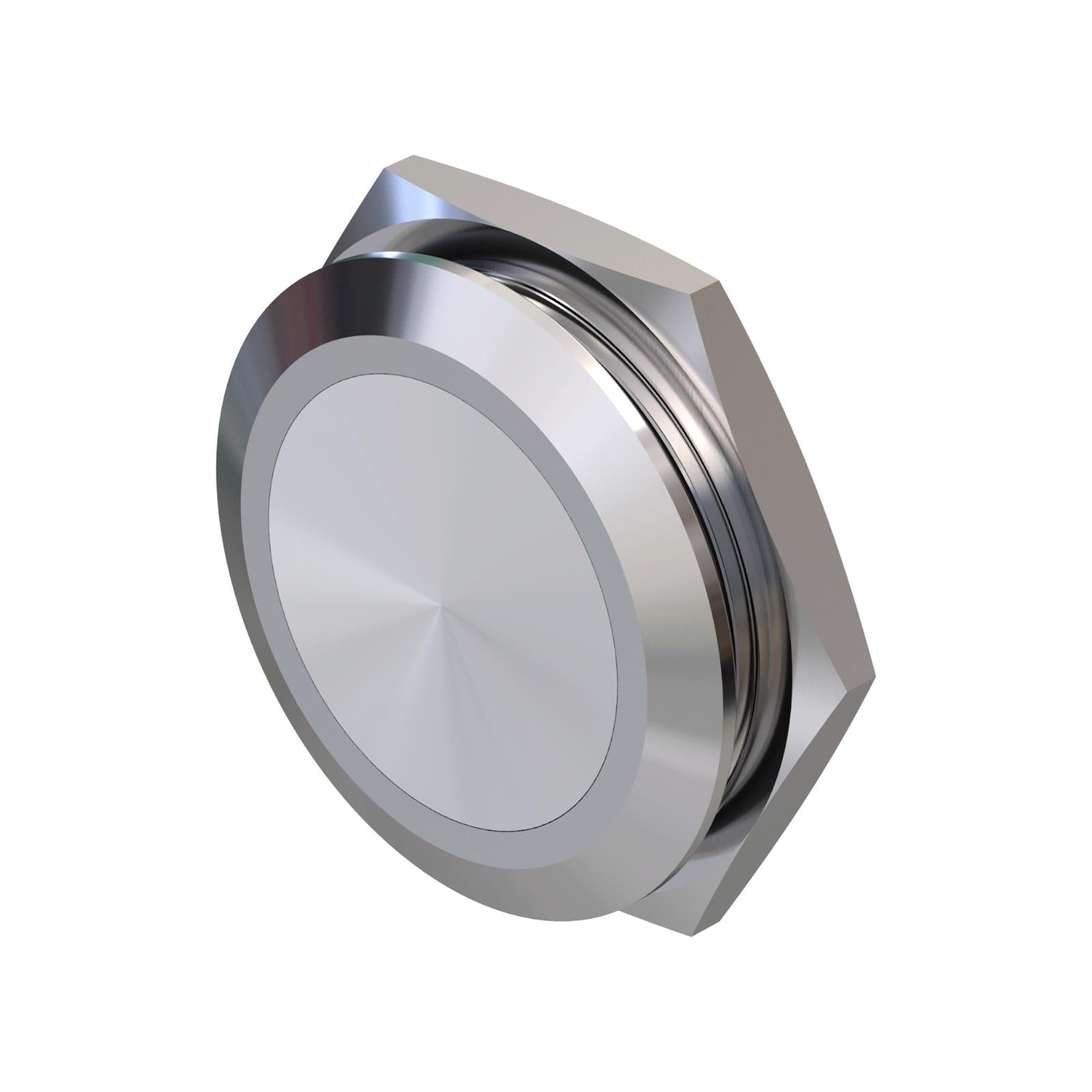 Metzler - Drucktaster 25mm - IP67 IK10 - Edelstahl - Flach -  Kabelanschluss
