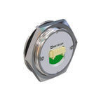 Metzler - Drucktaster 25mm - LED Ringbeleuchtung Grün - IP67 IK10 - Edelstahl - Flach -  Kabelanschluss