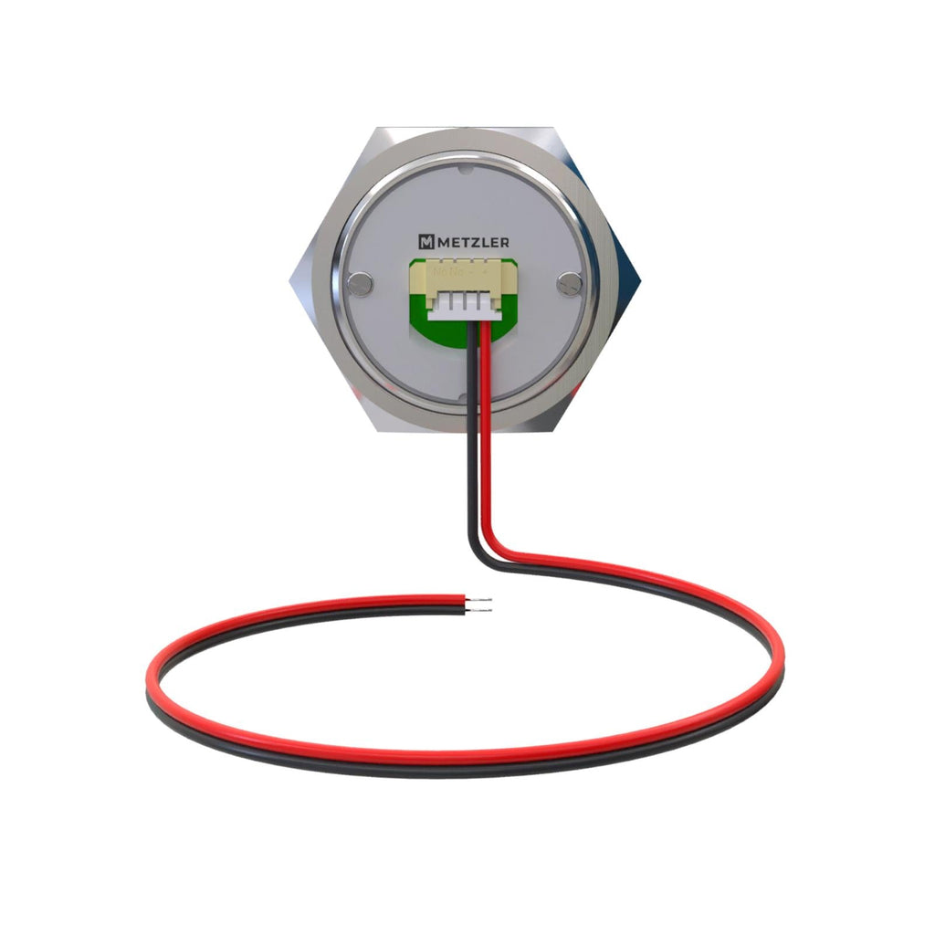 Metzler - Drucktaster 25mm - IP67 IK10 - Edelstahl - Flach -  Kabelanschluss