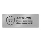 Hinweisschild - Achtung Dieser Bereich ist videoüberwacht - aus Edelstahl