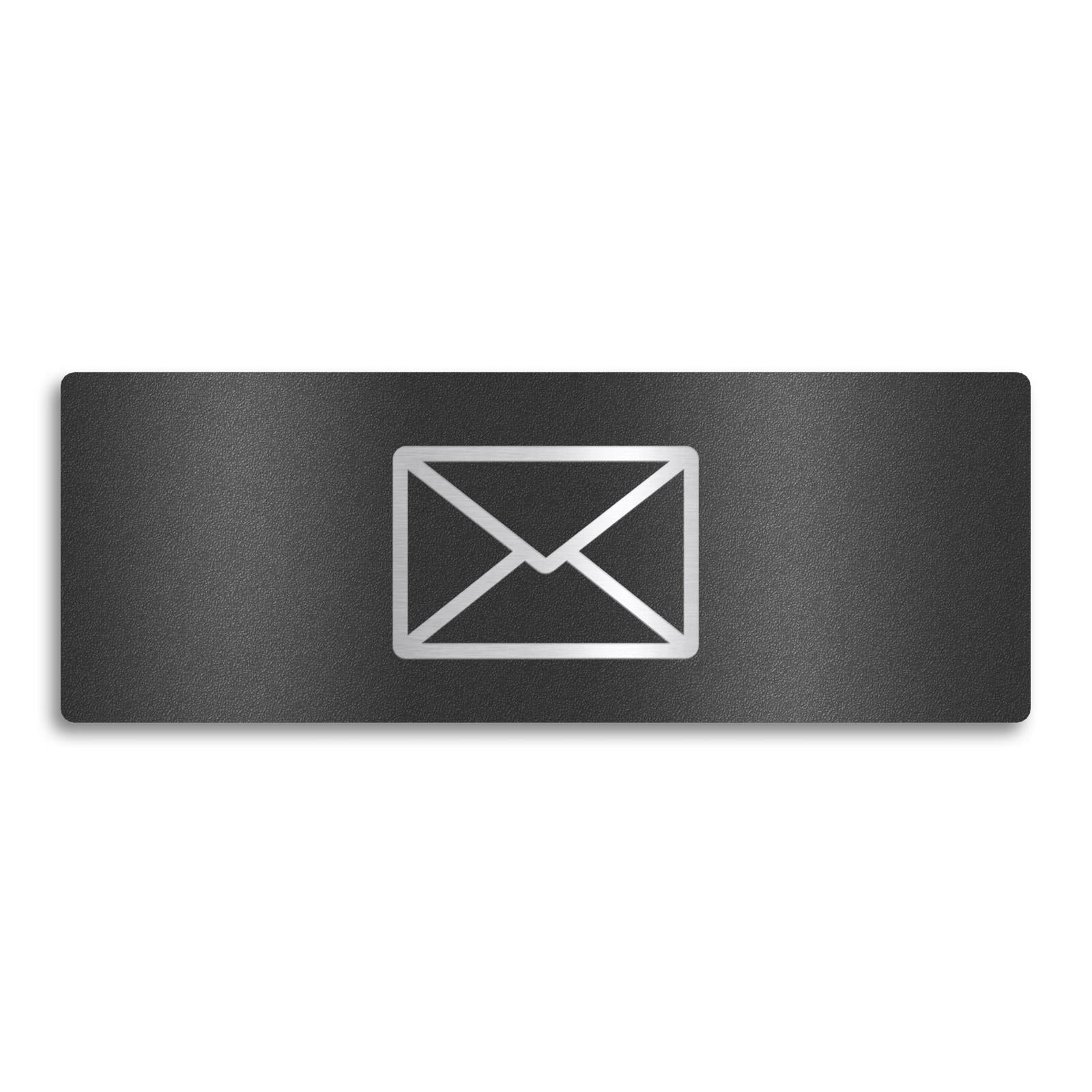 Metzler Edelstahlschild mit Briefsymbol für Paketboxen