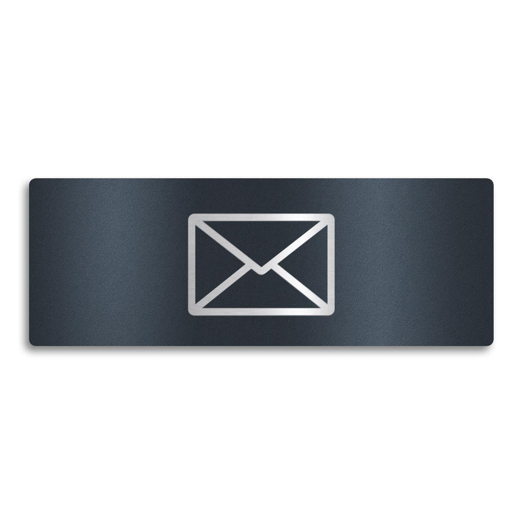 Metzler Edelstahlschild mit Briefsymbol für Paketboxen