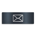 Metzler Edelstahlschild mit Briefsymbol für Paketboxen