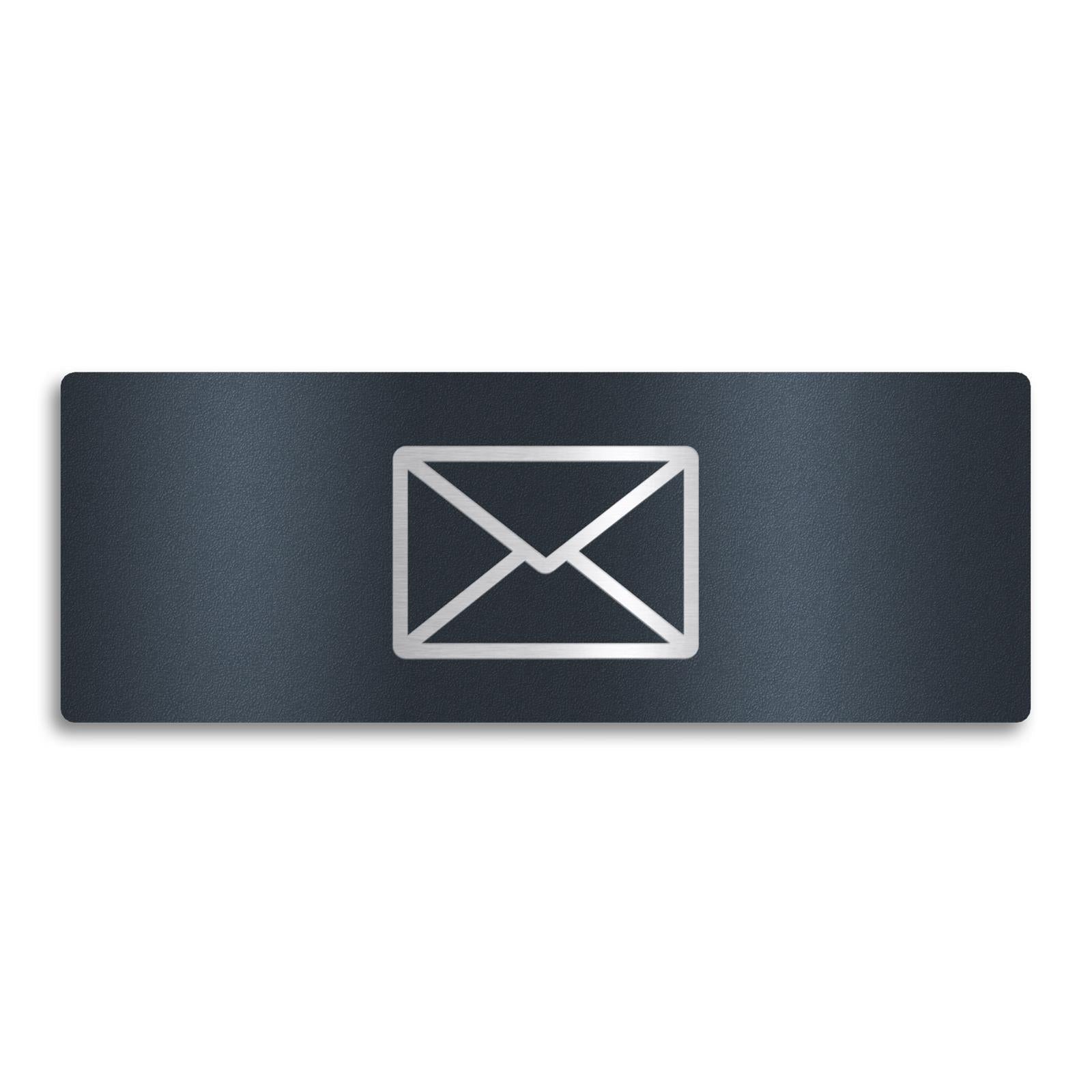Metzler Edelstahlschild mit Briefsymbol für Paketboxen