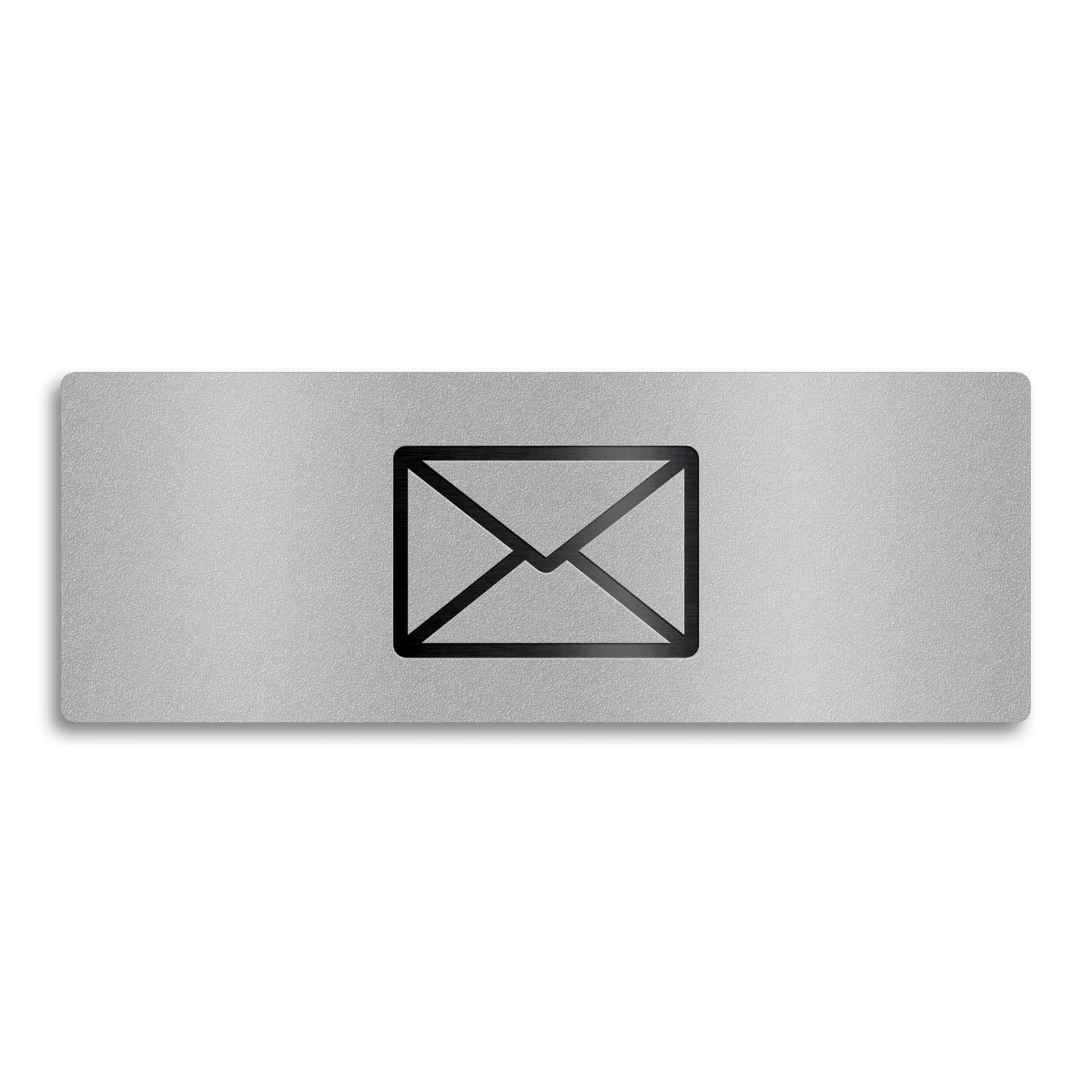 Metzler Edelstahlschild mit Briefsymbol für Paketboxen