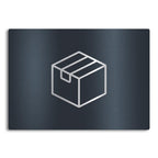 Metzler Edelstahlschild mit Paketsymbol für Paketboxen