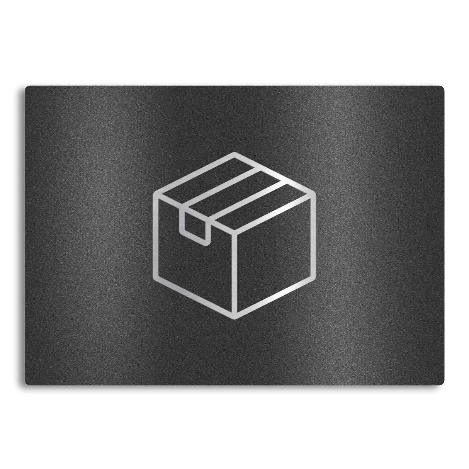 Metzler Edelstahlschild mit Paketsymbol für Paketboxen